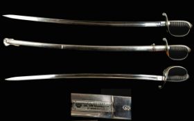 Danish 1858 Pattern Officers Sword with Original Scabbard,