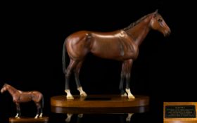 Beswick Impressive Horse Figure Connoisseur Series 'Nijinsky' 1970 Winner of the English Triple