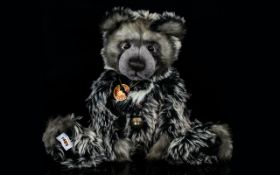 Charlie Bears Plush Teddy Bear ' Oakley ' with Bell to Neck. Designer Isabelle Lee. CB604830.