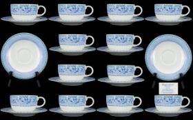 Set of Twelve Modern Cups and Saucers by Royal Doulton. .'Expressions' by Rivoli.