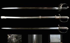 British 1827 ( 45 ) Pattern - Light Infantry Officers Sword with Original Scabbard.