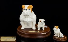 Beswick - Porcelain Dog Figures ' That's My Boy ' Comprises 1/ Large Bulldog - Fawn and White.