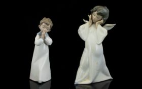 Nao by Lladro Figurines ( 2 ) In Total. Comprises 1/ Nao by Lladro ' Dear Lord ' Porcelain Figure