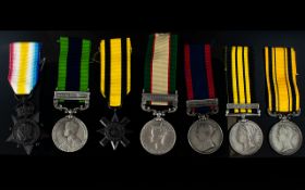 Victorian - Replica Medals ( 7 ) In Total, with Ribbons. Please See Photo.