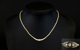 Antique Period Graduated Seed Pearl Necklace,