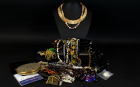 A Collection Of Costume Jewellery A varied collection to include several necklaces,