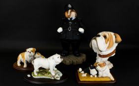 British Bulldog Interest A Robert Harrop Resin Figure in the form of a Standing bulldog dressed in