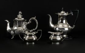 A Collection Of Plated Items Four in total to include etched teapot,