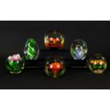 A Good Collection of Large Vintage Paperweights - Six ( 6 ) In Total.