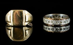 Ladies 9ct Two Tone Gold Diamond Set Full Eternity Ring.