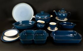 Denby Blue 'Boston' Dinner Service approx 100 pieces.