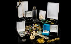 A Varied Collection Of Costume Jewellery Box containing over 30 items to include Kirks Folly