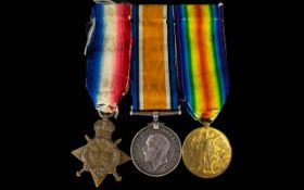 Great War Medal Trio Awarded to 12404 PTE. G. Moutlon Manch. R, with Original Full Length Ribbons.