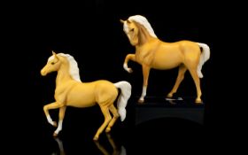 Beswick Horse Figures ( 2 ) Arabian Horses ( 2 ) Comprises 1/ Palomino Colour way Matt, Head