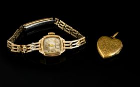 Ladies 9ct Gold Mechanical Wrist Watch,