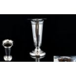 Silver Trumpet Form Vase Hallmarked Silv