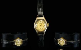 Bentinia Ladies 9ct Gold Cased Mechanica