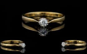 Ladies 9ct Gold Single Stone Diamond Set