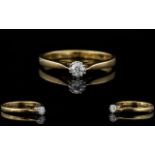 Ladies 9ct Gold Single Stone Diamond Set