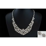 White Radiant Austrian Crystal Articulat