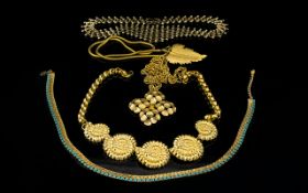 A Mixed Collection Of Gold Tone Costume