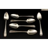 George III Set of Six Silver Teaspoons.