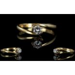 Ladies 9ct Gold Single Stone Diamond Rin