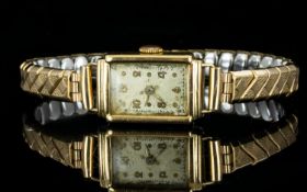 Ladies 9ct Gold Cased Mechanical Wrist W