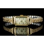 Ladies 9ct Gold Cased Mechanical Wrist W