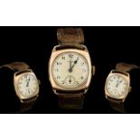 Gents - 9ct Rose Gold Mechanical Boys Si