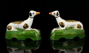 Staffordshire - Early Pair of Hand Paint