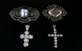A Small Collection Of Silver Marcasite A