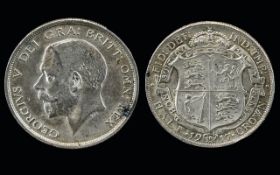 George V British High Grade Silver Half