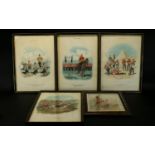 Set of ( 4 ) Military Types Signed R. Si