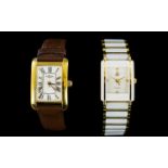 Two Vintage Dress Watches Ladies slim sq