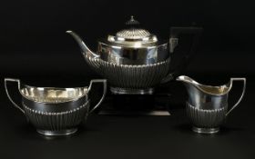 Early 20th Century 3 Piece Silver Plated Tea Service. c.1910.