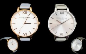 Olivia Burton London Two Contemporary Oversized Fashion Watches Each in as new, unworn condition,