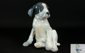 Royal Copenhagen Fine Quality Porcelain Dog Figure - Pointer / Puppy. Model No 259, Made In 1969.