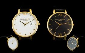 Olivia Burton London Two Contemporary Fashion Watches Each in as new, unworn condition, the first,