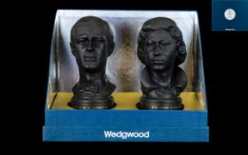 Wedgwood HM Queen Elizabeth II and HR The Duke of Edinburgh Limited and Numbered Edition Pair of