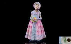 Royal Doulton Hand Painted Porcelain Figure ' Diana ' Pink and Blue Colour way. HN1716. Designer L.
