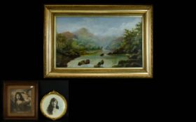 A Small Collection Of Framed Paintings And Prints three items in total,