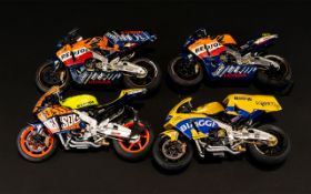 A Collection Of Four Model/Toy Superbikes Four scale models with moving parts to include Honda