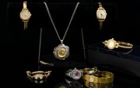 A Small Collection Of Vintage Dress Watches Seven in total to include ladies Regency bracelet watch,