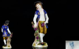Derby - Style Late 19th Century Hand Painted Porcelain Figure,