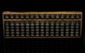 Oriental Abacus Wooden counting instrument Of traditional wooden construct,