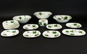 20 Midwinter Assorted Cottage Ivy pieces, comprising 4 open bakers, 1 pickle dish, 2 x 6'' plates, 1