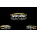 18ct Gold Ladies Five Stone Diamond Ring The round brilliant cut diamonds of good clarity and