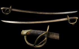 French 1822 Pattern Light Cavalry Sword. Please See Photo. 35.5 Inches Curved Steel Blade.