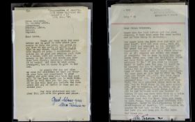 Mother Teresa (Saint Teresa Of Calcutta)Two Typed And Hand Inscribed Letters By Mother Teresa.